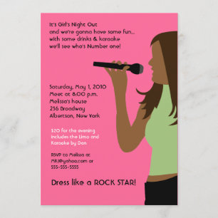 KARAOKE Singing Party Girls Night Out Birthday Kaart