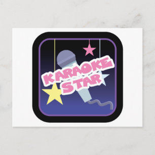 karaoke ster briefkaart