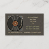 Karaoke Vinyl Record Logo Visitekaartjes (Achterkant)