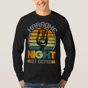 Karaoke Zang Microfoon Zanger Karaoke Nacht T-shirt