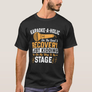 Karaoke Zanger 80s Retro Vintage Karaoke-A-Holic O T-shirt