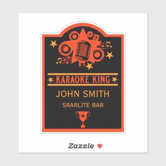 Karaokewinnaar Sticker (Vel)