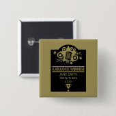 Karaokewinnaar Vierkante Button 5,1 Cm (Voorkant /achterkant)