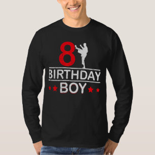 Karate 8th Birthday Boy Taekwondo 8 jaar oud Kind T-shirt