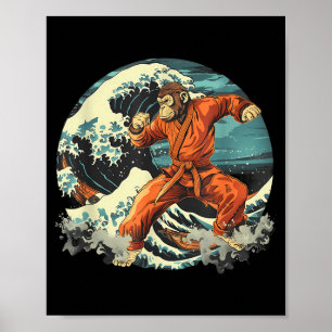 Karate aap golft aap minnaar Taekwondo Martial Poster