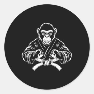 Karate aap Tekenen Kickboksen Jiu-jitsu Mma Mar Ronde Sticker