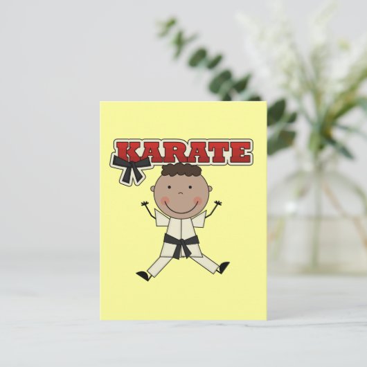 KARATE - Afrikaanse American Boy Tshirts en Gifts Briefkaart (Staand voorkant)