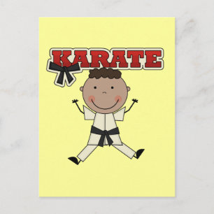 KARATE - Afrikaanse American Boy Tshirts en Gifts Briefkaart