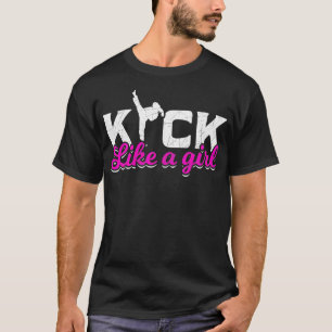 Karate als een meisje martial arts meisjes t-shirt