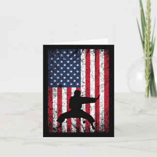Karate Amerikaanse vlag 4 juli Martial Arts voor Kaart