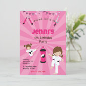 Karate Anniversaire Fête Invitation (Debout devant)