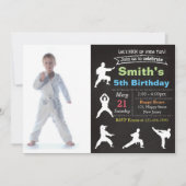 Karate Anniversaire Invitation (Devant)
