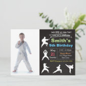 Karate Anniversaire Invitation (Debout devant)
