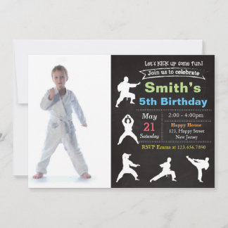 Karate Anniversaire Invitation