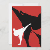 Karate Anniversaire invitations pour les enfants (Dos)