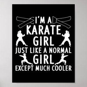 Karate Art voor meisjes Karate Black Belt Marti Poster