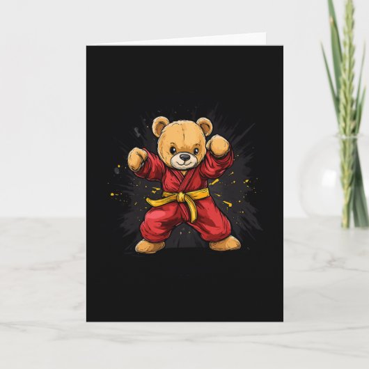 Karate Bear With Power And Precision For Kids Kaart (Voorkant)