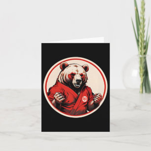 Karate Beer Pluche - Martial Arts Geïnspireerd Red Kaart