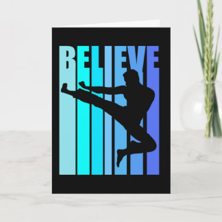 Karate Believe Birthday Black Belt Kung Fu Martial Kaart