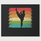 Karate Belt Colors Silhouette Cadeaupapier (Vlak)