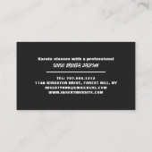 Karate Belt, Karate Sensei Visitekaartje (Achterkant)