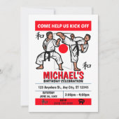 Karate Birthday Party Invitation (Boys) (Devant)