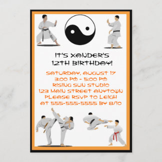 Karate Birthday Uitnodiging
