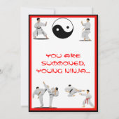 Karate Birthday Uitnodiging (Achterkant)