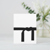 Karate Black Belt Briefkaart (Staand voorkant)