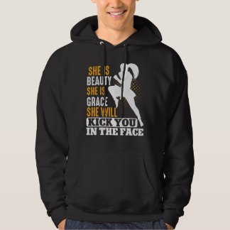 Karate Black Belt Gi Uniform Girl Women is Bea Hoodie
