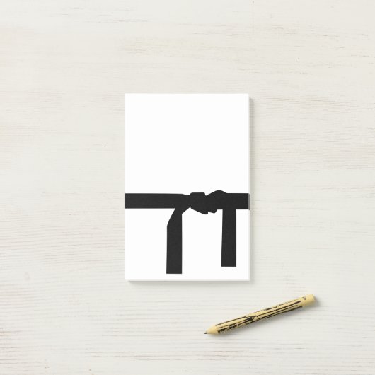 Karate Black Belt Post-it® Notes (Op bureau)