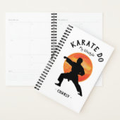 Karate Black Silhouette Lever le soleil hebdomadai (Devant avec enveloppe)
