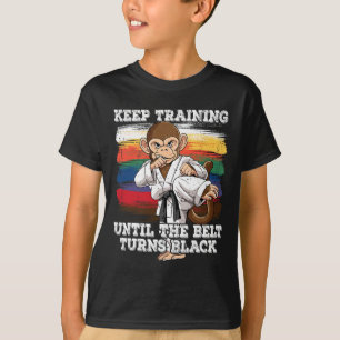 Karate blijven trainen tot de riem zwart wordt 1 t-shirt