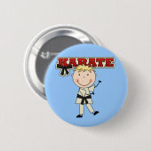 KARATE - Blond Boy Tshirts en Gifts Ronde Button 5,7 Cm (Voorkant /achterkant)