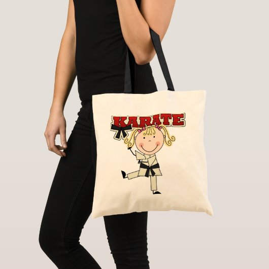 KARATE - Blond Girl T-shirts en cadeautjes Tote Bag (Voorkant (product))