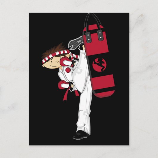 Karate Boy Briefkaart (Voorkant)