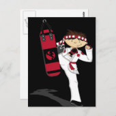 Karate Boy Briefkaart (Voorkant / Achterkant)