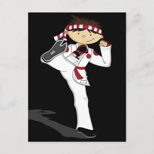 Karate Boy Briefkaart (Voorkant)