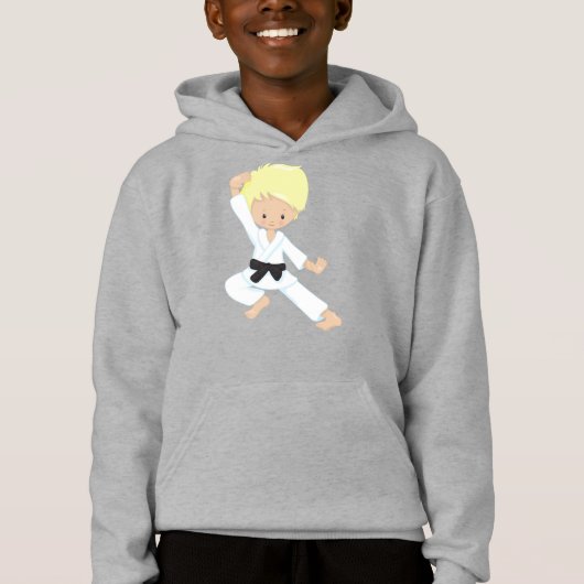 Karate Boy, Cute Boy, Black Belt, Blond haar (Voorkant)