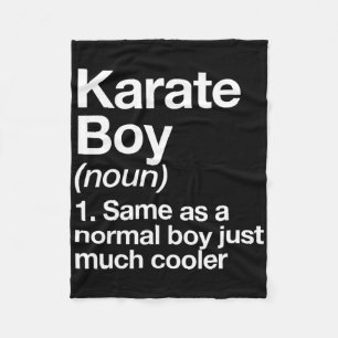 Karate Boy Definitie Grappige vechtsporten Fleece Deken