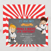 Karate boy girl joint kaart (Voorkant / Achterkant)