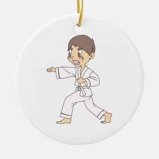 KARATE BOY KERAMISCH ORNAMENT (Voorkant)