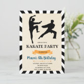 karate boy verjaardagskaart kaart (Staand voorkant)