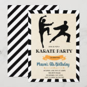 karate boy verjaardagskaart kaart (Voorkant / Achterkant)