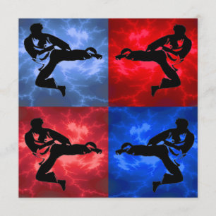 Karate Boys Birthday Party Kaart