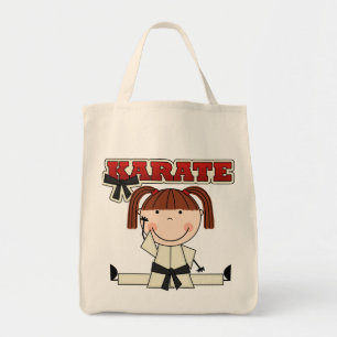 KARATE - Brunette Girl T-shirts en cadeautjes Tote Bag