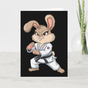 Karate Bunny Martial Arts Konijn Grappig Voor Kind Kaart