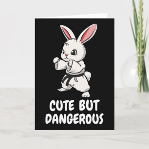 Karate Bunny Schattigee maar gevaarlijke grappige Kaart