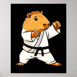 Karate Capyra Funny Martial Arts MMA Mannen Teen B Poster