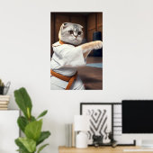 Karate Cat 90 Poster (Thuiskantoor)